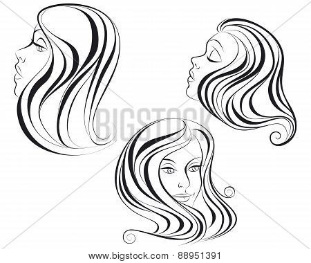 Three Girl's Heads
