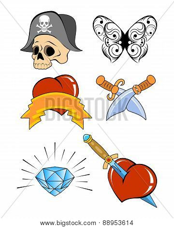 Six Tattoo Set
