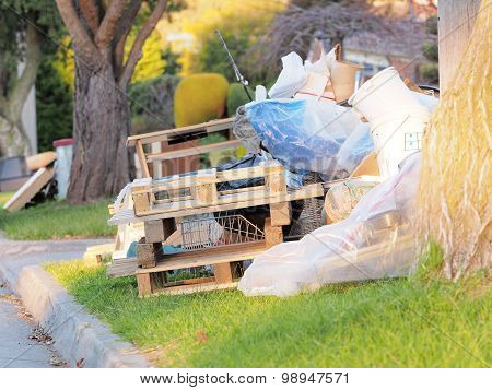 Timber pallets and other items for the annual hard rubbish collection