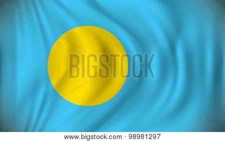 Flag of Palau - vector illustration