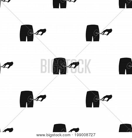 Intramuscular injection into the buttock with a syringe. Medicine single icon in black style vector symbol stock illustration .