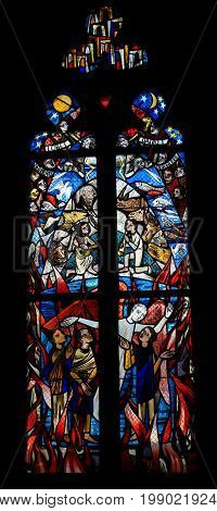 Stained Glass In Tubingen