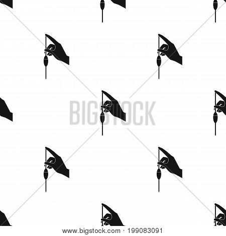 Filling of a bulb pipette by water icon in black design isolated on white background. Water filtration system symbol stock vector illustration.