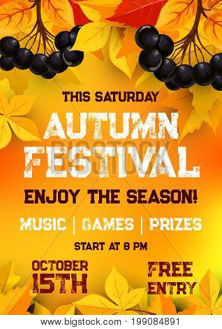 fall harvest flyer