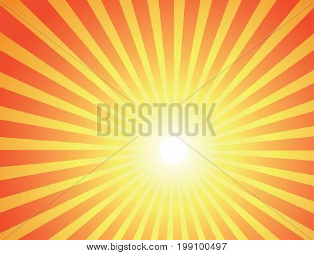 Orange rays of the sun. Abstract warmth background. Vector illustration EPS-8.