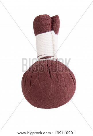 Thai Spa Herbel Massage Ball,aromatherapy Product Isolated On White Background