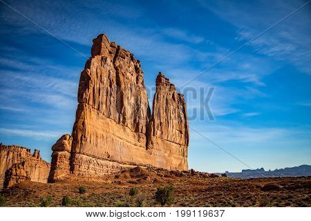 Located outside of Moab Utah is Arches National Park consisting of 18 miles of scenic drives through the high desert.