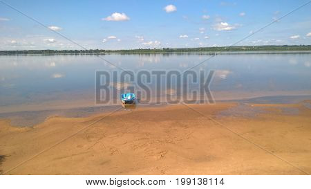 Vitebsk region - summer water. Beauty and tranquility.Lepel Lake in Belarus.