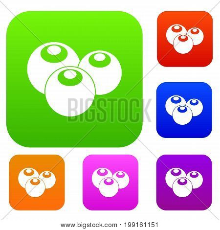 Ripe bilberries in simple style isolated on white background