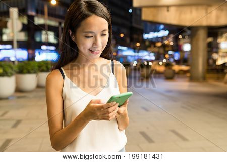 Woman using smart phone