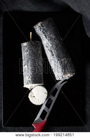 Studio Shot Of French Goat Cheese Saint Maure
