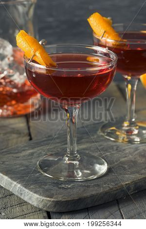 Homemade Red Boulevardier Cocktail