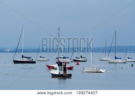 Sailboats In Keyport New Jersey