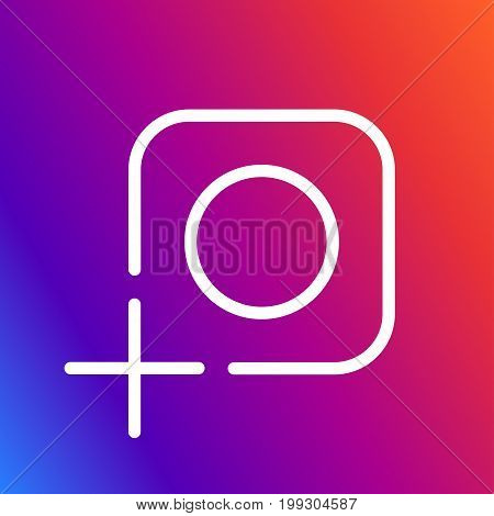 Camera Icon in trendy flat style on colored background. Camera symbol for your web site design, logo, app, UI. Vector illustration, EPS10.