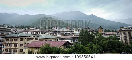 Buildings At Downtown In Thimphu, Bhutan