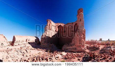 Ruin of Erejep Khalifa mosque aka Clock of world at Mizdakhan KhodjeyliKarakalpakstanUzbekistan