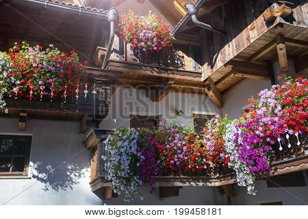 The Facade Of A Typical Bavarian House