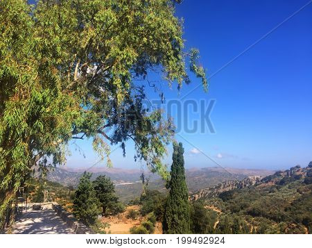 Landscapes and the nature of the island of Crete. Greece