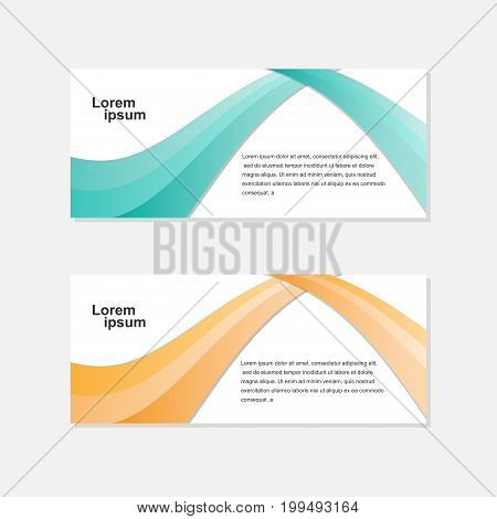 Abstract wave curve banner background. advertising banner template. vector illustration.