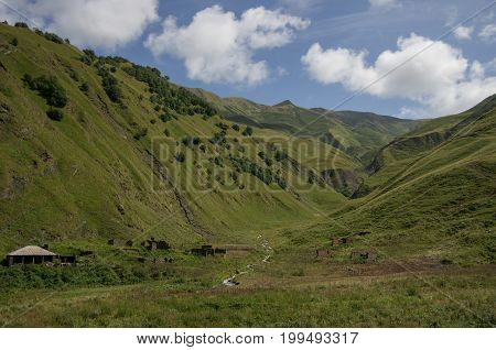 Caucasus mountains, canyon of Argun. Road to Shatili , Georgia,