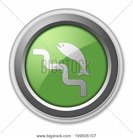 Icon Button Pictogram With Fish Ladder Symbol