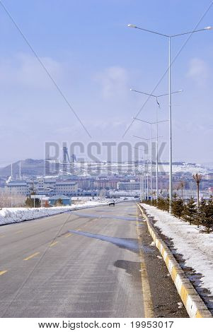 Estrada principal de Palandoken para Erzurum