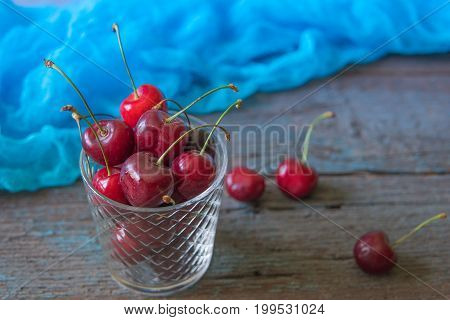 Сherry. Fresh Sweet Big Cherry. Red Organic Cherry