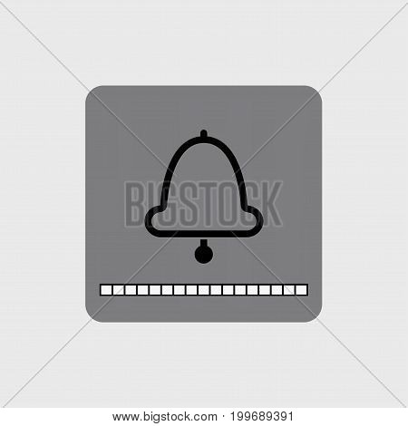 vector modern bell icon with a volume scale