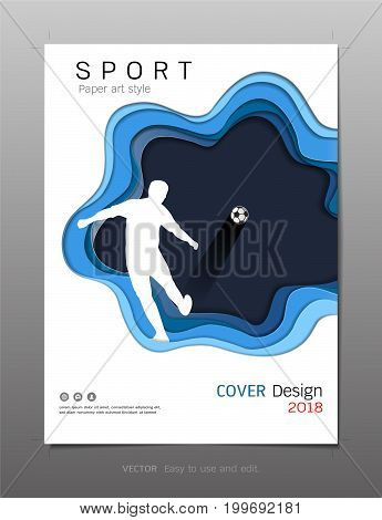 Minimal covers book design template vector, Sport concept, Use for brochure, annual report, flyer - leafle, magazine, poster, corporate presentation, portfolio, banner, website (A4 size layout)