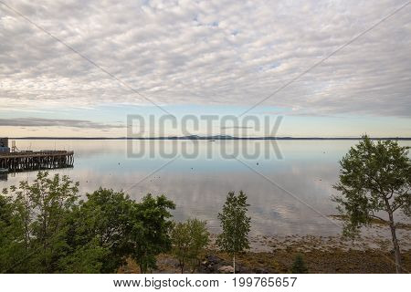 Frenchman Bay At Dusk At Bar Harbor Maine Usa