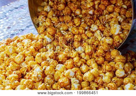 Popcorn Texture. Popcorn Snacks As Background.