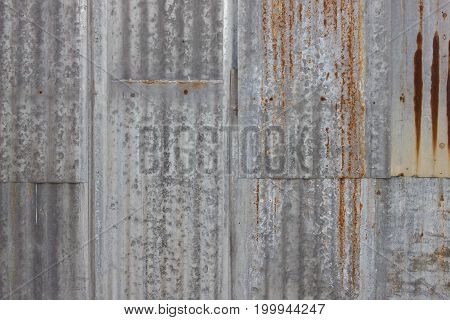 Old metal sheet roof texture. Pattern of old metal sheet. Metal sheet texture. Rusty metal sheet texture.