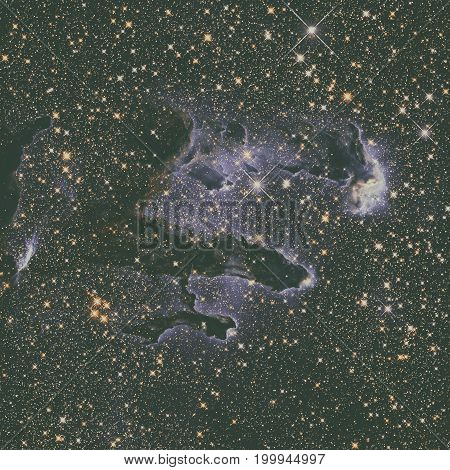 Pillars Of Creation. Eagle Nebula In The Constellation Serpens.