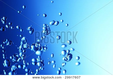 Makro von fallenden Wassertropfen (shallow DOF); Baureihe y1