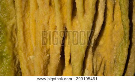 Impressive Formations Of The Stalactites And Stalagmites In Dirou Cave. Greek Destination .natural B