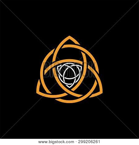 Triquetra In Circle, Trefoil Sacral Vector Symbol
