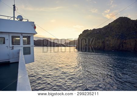 View Of The Westman Islands From The Ferry