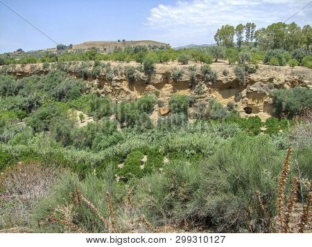 Scenery Around Valley Of The Temples Near A City Named Agrigento Located In Sicily, Italy