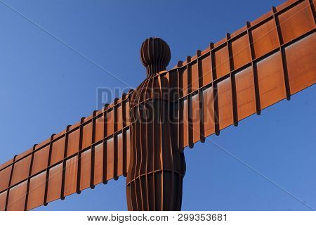 Gateshead, Near Newcastle, United Kingdom, November 2012, The Angel Of The North Sculpture By The Sc