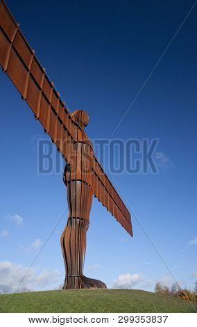 Gateshead, Near Newcastle, United Kingdom, November 2012, The Angel Of The North Sculpture By The Sc