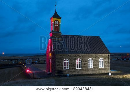 Hvalnes Church On Reykjanes Peninsula In South Iceland