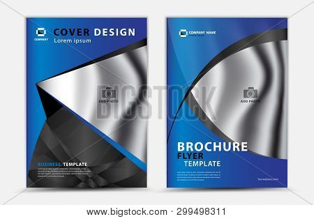 Blue Cover Template Vector Design, Brochure Flyer, Annual Report, Mgazine Ad, Advertisement, Book Co