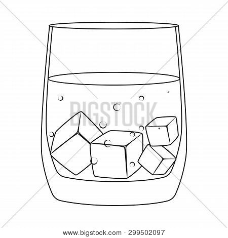 Vector Design Of Glass And Water Symbol. Set Of Glass And Cold Stock Symbol For Web.