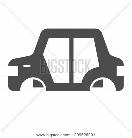 Car Body Solid Icon. Car Frame Vector Illustration Isolated On White. Car Part Glyph Style Design, D