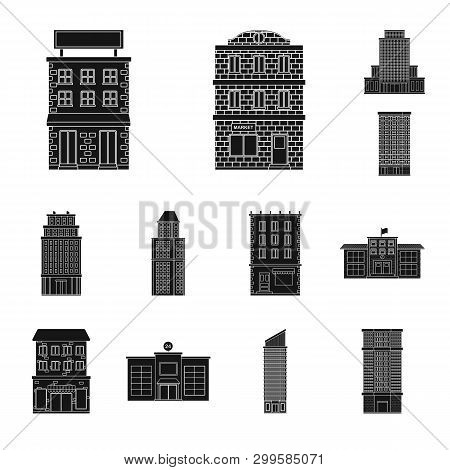 Vector Illustration Of Modern And Estate   Symbol. Set Of Modern And Building Vector Icon For Stock.
