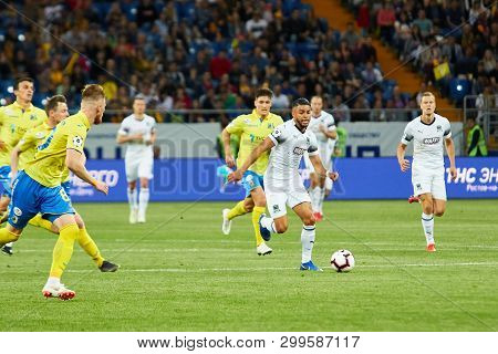 Rostov-on-don, Russia - May 5, 2019: Wanderson Maciel Sousa Campos Of Fc Krasnodar Controls The Ball