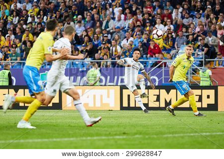 Rostov-on-don, Russia - May 5, 2019: Cristian Ramirez Of Fc Krasnodar Kicks The Ball During The Russ