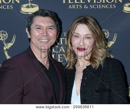 LOS ANGELES - MAY 1:  Lou Diamond Phillips, Yvonne Boismier Phillips at the 2019 Daytime Emmy Nominees Reception at the Castle Green on May 1, 2019 in Pasadena, CA