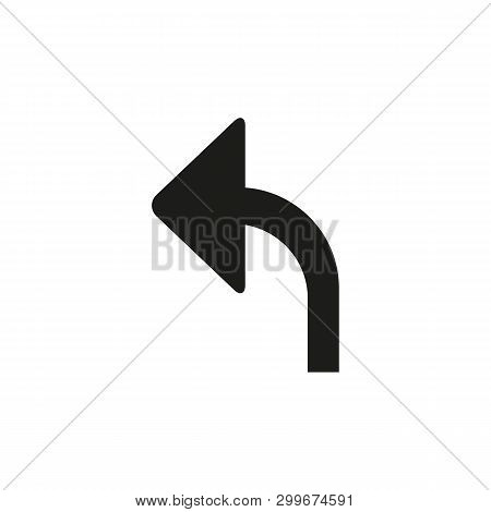 Turn Left Arrow White Background Whrite Backround