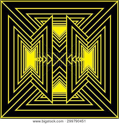 Black And Yellow Background Graphic 3d To Develop 4d